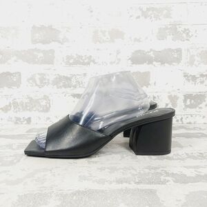 NEW Abound Erica Black Block Heel Square Toe Slide Sandals V130